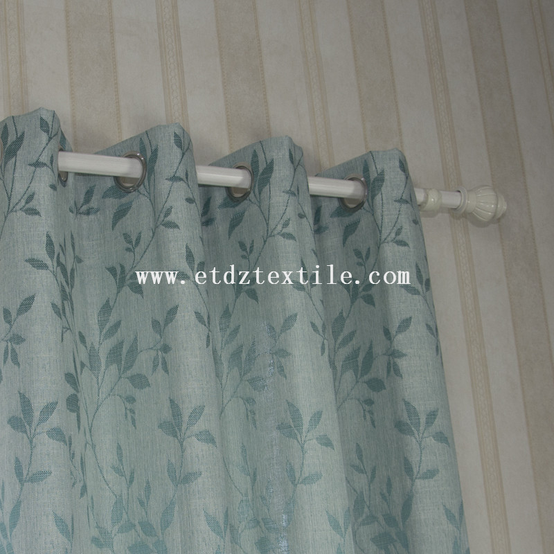 6006-14 Typical Small Leaf Jacquard Design of  Window Curtain