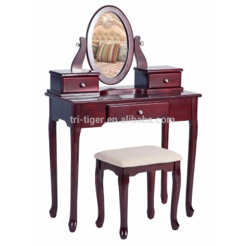 Drawer Mirrored Wooden Dressing Table Designs finish cherry