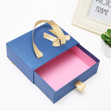 Blue gift slider packaging box