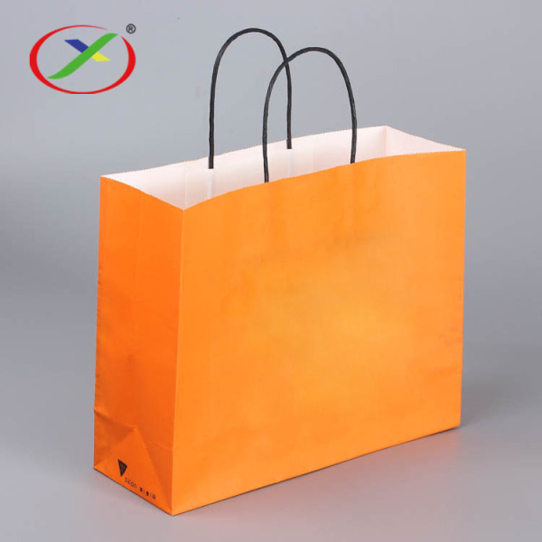 Factory price wholesale printed brown kraft paper bag