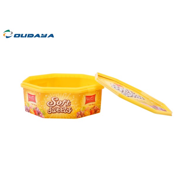 high quality iml candy storage container with lid