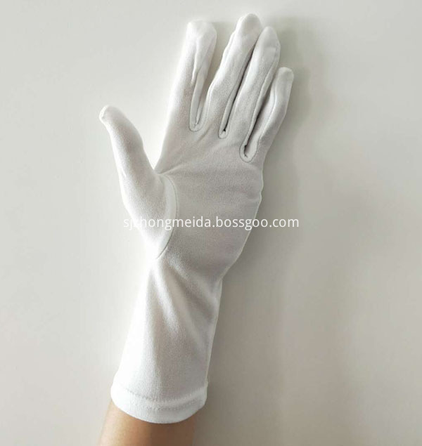 Military Parade White Nylon Gloves Palm