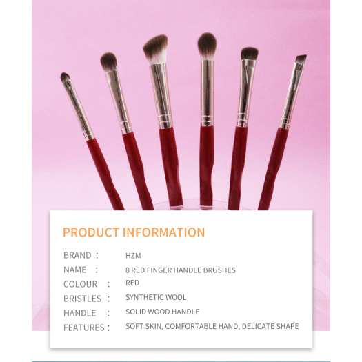 2020 New Red Finger handle makeup brushes sets