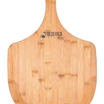 Bamboo Wooden Pizza Peel Paddle - Premium, Organic Bamboo Pizza Spatula Paddle & Cutting Board with Handle [For Pizzas