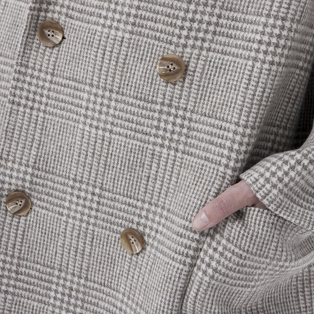 Buttons for Beige double-breasted cashmere overcoat