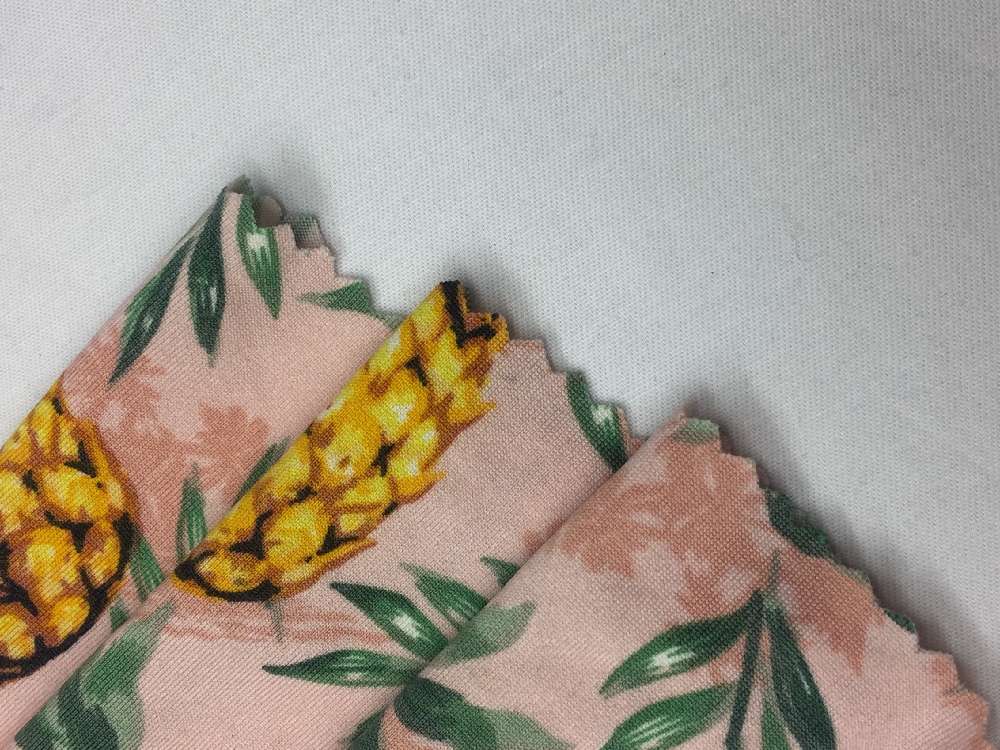 Dty Brushed Pineapple Print Fabric