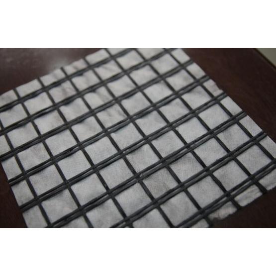 Coated Fiberglass Geogrid Composite With Geotextile By Glue