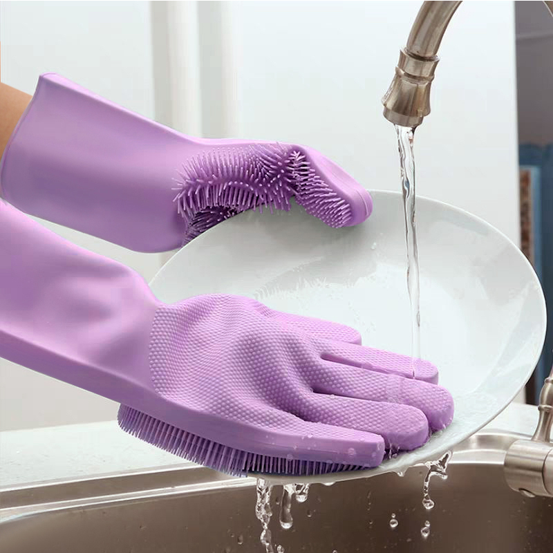 1Amazon hot sales magic Silicone dishwashing Kitchen Gloves