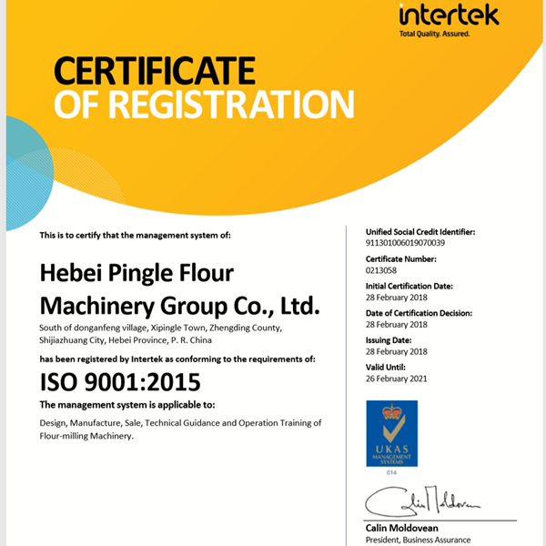 PINGLE Group ISO Certification