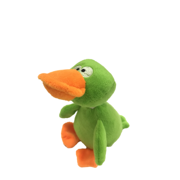 Top Paw Plush Ball Green Duck Dog Toy