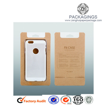 Recycled brown cell phone case box packaging retail