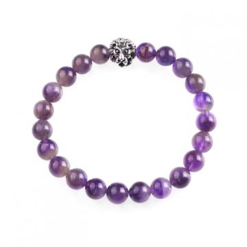 Jewelry Charm Amethyst Bead Bracelet For Women