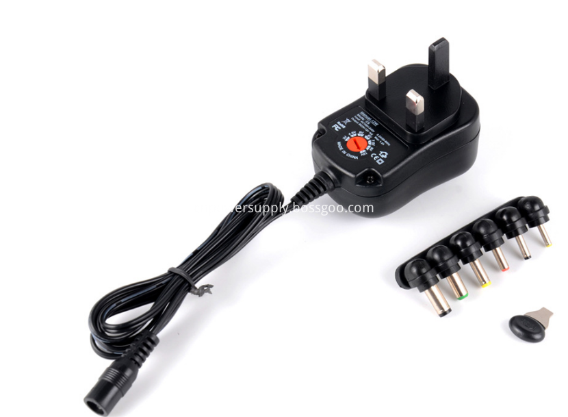 UK 3-12V Adjustable Voltage Power Adapter