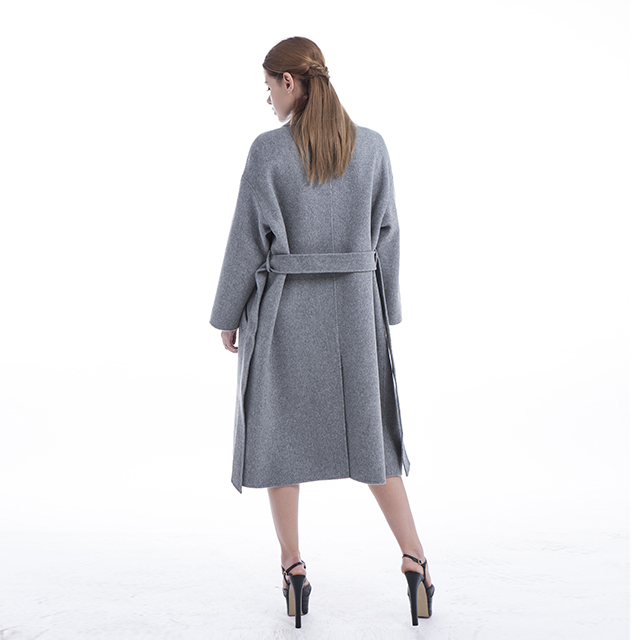 Grey cashmere overcoat
