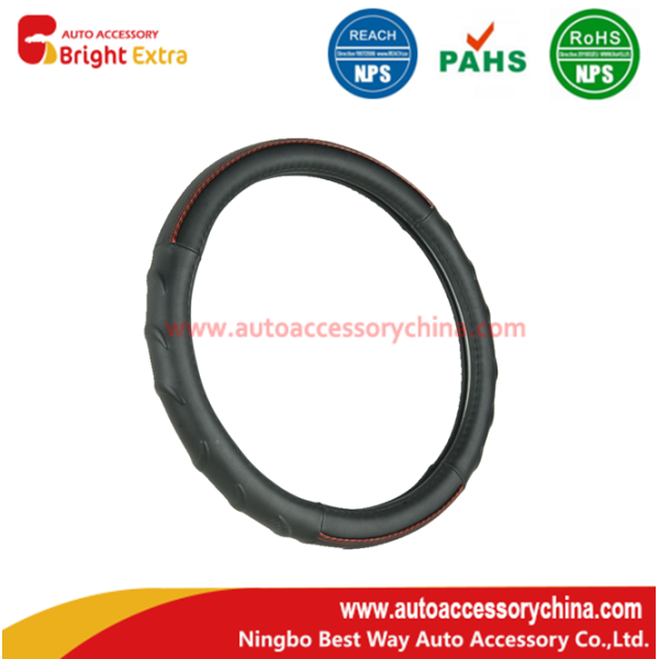 Leather Wrap Steering Wheel Cover