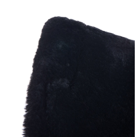 High Quality Sheepskin Quilt Half Saddle Pad Black