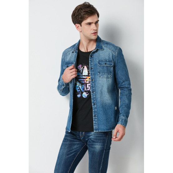 Mens Cotton Denim Shirt