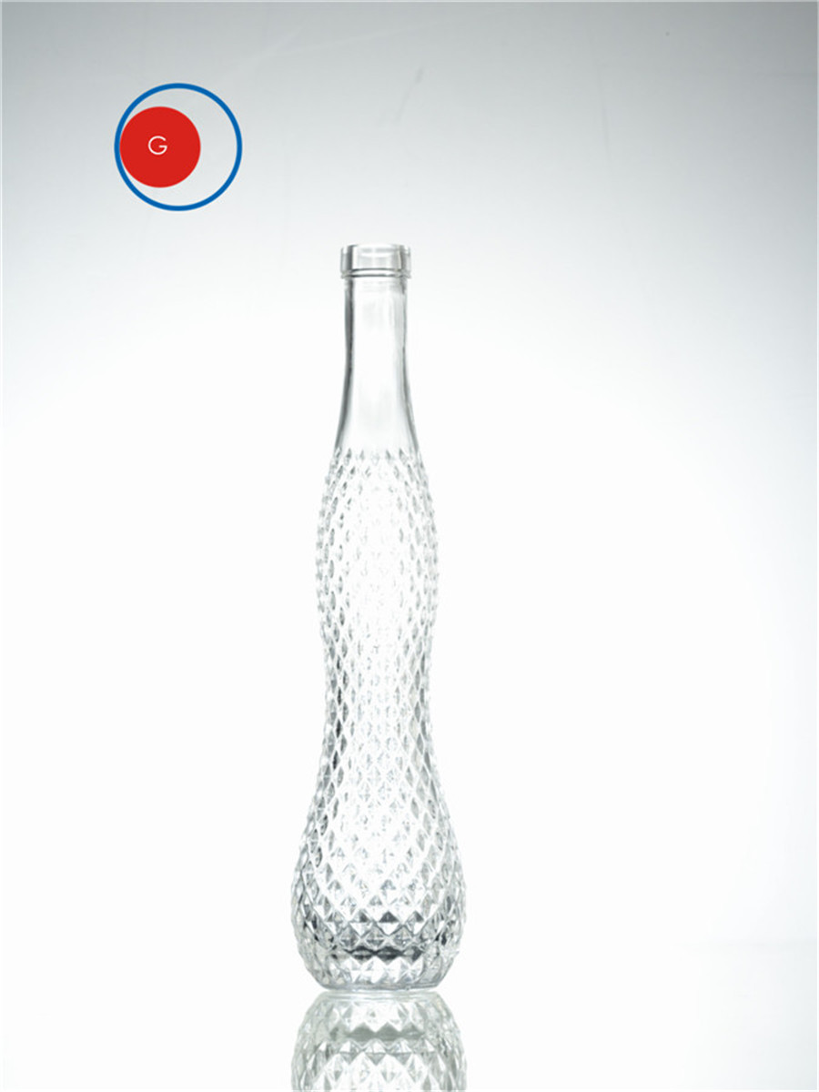 Crystalline Diamon Glass Bottle
