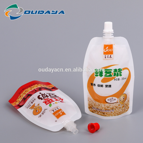 Soybean Milk Packaging Pouch with spout