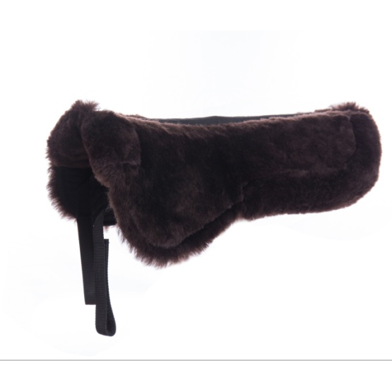 Black Sheepskin Quilt Half Saddle Pad