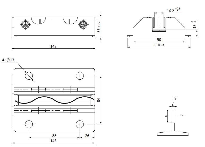 CWT Guide Shoe for ThyssenKrupp Passenger Lifts 