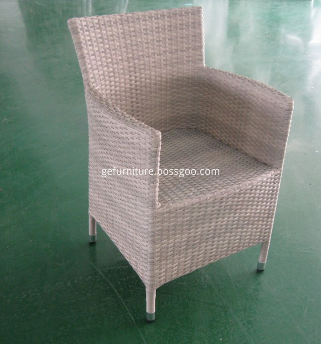 Modern wicker dining chair set