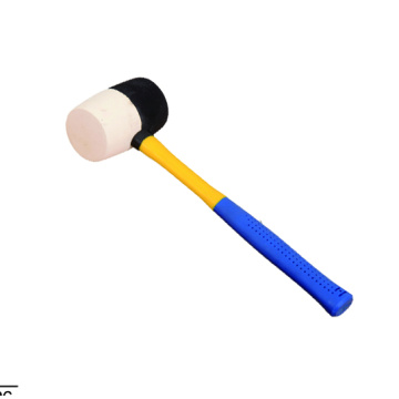 white and black rubber with fiberglass handle 16oz