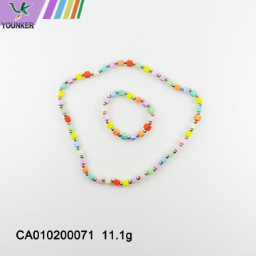 Rainbow candy girl bubble gum necklace