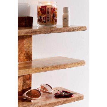 3 tier wood shelf