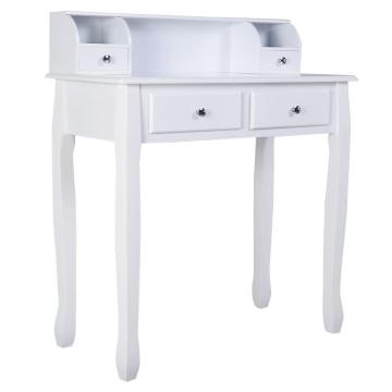 Writing Desk Mission White Home Office Computer Desk 4 Drawer