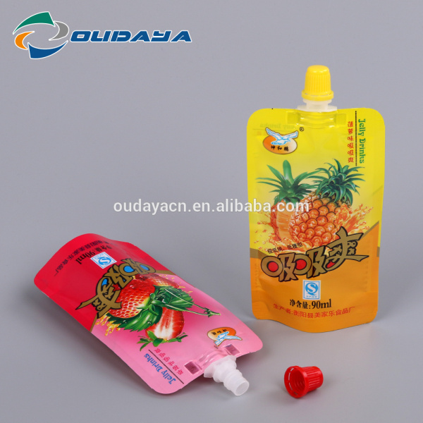 90ml jelly drink Packaging Pouch with spout