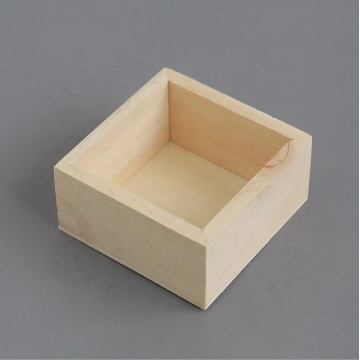 Natural Color Pine Wood Ring Box