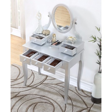 Wooden Dressing Table with Mirror ans stool