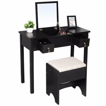 living room wood corner dressing table