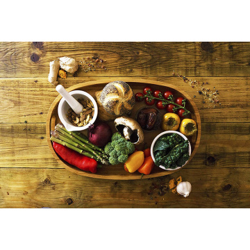 Oval wood design household promotion gift fast food tray