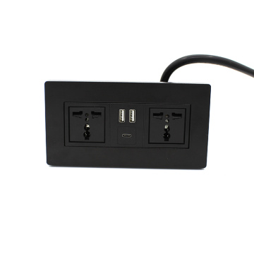Recessed 2 Sockets and USB Ports Power Strip