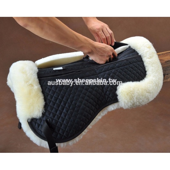 High quality horse equipment sheepskin saddle pad