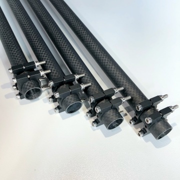 Carbon Fiber Tube with Customized Aluminum clamps
