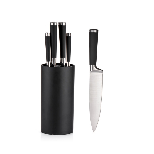 6 PCS Black Coating 3cr14 Kitchen Knife Set with Wooden Handle - China  Kitchen Knife and Chef Knife price