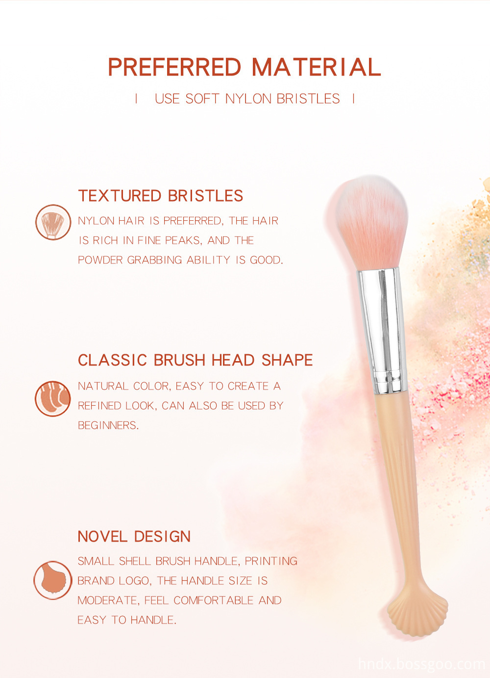 20 Pcs Shell Makeup Brushes Set 2