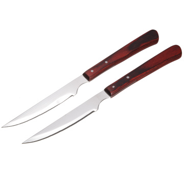 Garwin half tang steak knives with wood handles