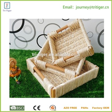 Weaving Storage Basket Fruit Rattan Storage Box For Cosmetics tea picnic basket organizer Handiwork