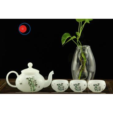 Hot Sale Milk Glass Teaware of Chinese Style