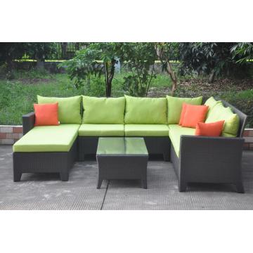 Aluminum frame green leisure sofa