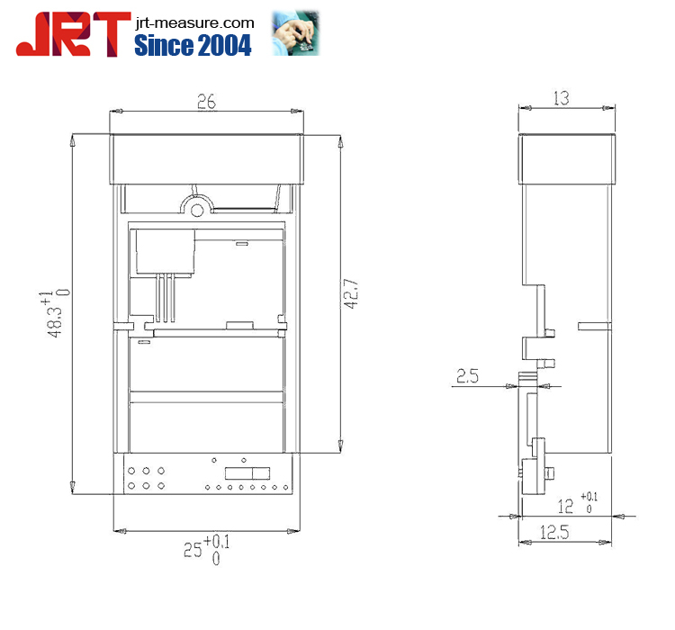 40m Laser Meter Sensor Diagram