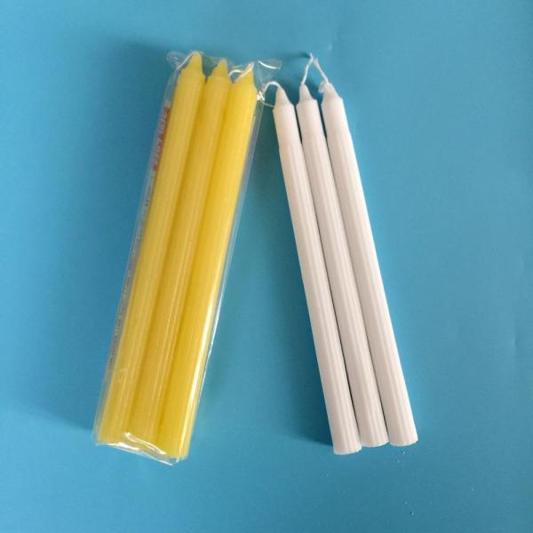 400g White Fluted Household Candle Angola Wholesale
