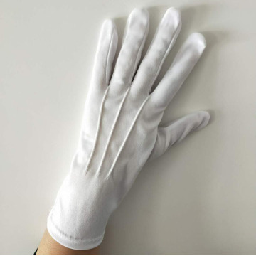 White Polyester Gloves for Marching Band