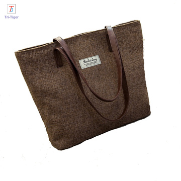 Top quality shoulder bag lady handbag 100% cotton shoulder bag