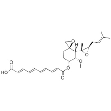 2,4,6,8-Decatetraenedioicacid,1-[(3R,4S,5S,6R)-5-methoxy-4-[(2R,3R)-2-methyl-3-(3-methyl-2-buten-1-yl)-2-oxiranyl]-1-oxaspiro[2.5]oct-6-yl]ester,( 57187961,2E,4E,6E,8E)- CAS 23110-15-8