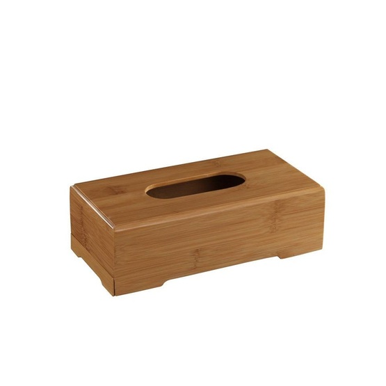 Bamboo rectangular tissue box